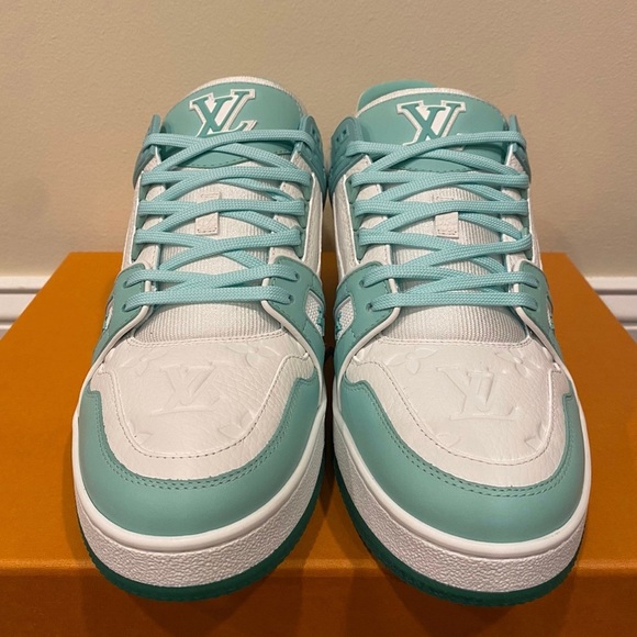 Louis Vuitton Trainer Mint Green / White LV 8.5 Brand new - Picture 3 of 9